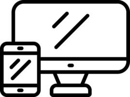 Responsive Design Line Icon vector