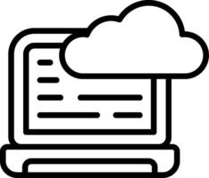 Cloud Computing Line Icon vector