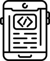 Coding Line Icon vector