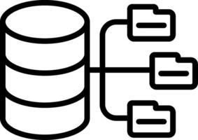 Database Line Icon vector