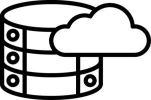 Cloud Storage Line Icon vector