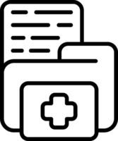 Folder Line Icon vector