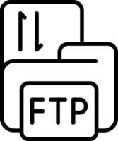 Ftp Line Icon vector