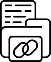 Link Line Icon vector