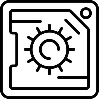 Processor Line Icon vector