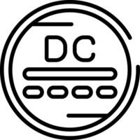 Dc Power Line Icon vector