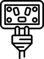 Socket Line Icon vector