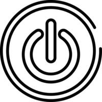 Power Button Line Icon vector