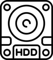 Hdd Line Icon vector