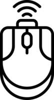 Wireless Mouse Line Icon vector