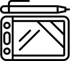 Graphics Tab Line Icon vector