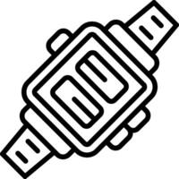 Smart Watch Line Icon vector