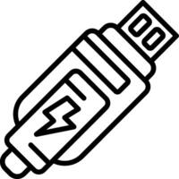 Flash Drive Line Icon vector