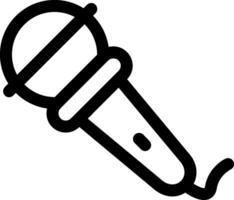 Micro Phone Line Icon vector