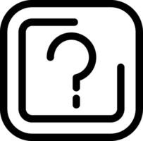 Question Square Line Icon vector