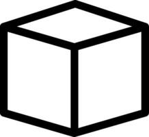 Cube Line Icon vector