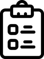 Clipboard List Line Icon vector