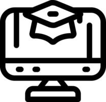 E-Learning Line Icon vector
