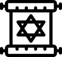 Scroll torah Line Icon vector