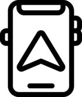 Navigation Line Icon vector