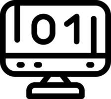 Binary Code Line Icon vector