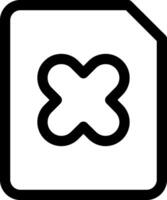 Delete File Line Icon vector