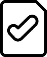 Valid Document Line Icon vector