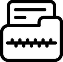 Zip Folder Line Icon vector