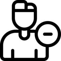 Delete User Line Icon vector