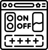 Switch On Line Icon vector