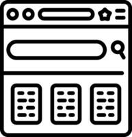 Landing Page Line Icon vector
