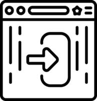 Log In Line Icon vector
