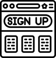 Sign Up Line Icon vector