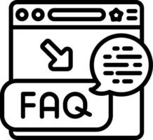 Faq Line Icon vector