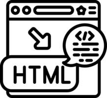 Html Line Icon vector