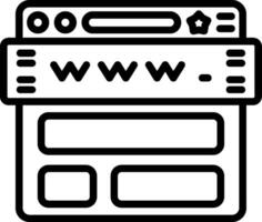 Domain Line Icon vector