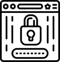 Password Line Icon vector