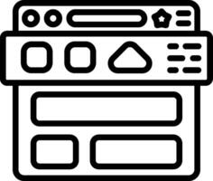 Navigation Bar Line Icon vector