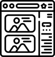 Sidebar Line Icon vector