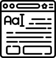 Text Formatting Line Icon vector
