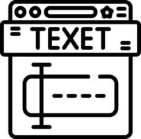 Text Box Line Icon vector