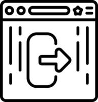 Log Out Line Icon vector
