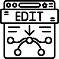 Edit Tools Line Icon vector