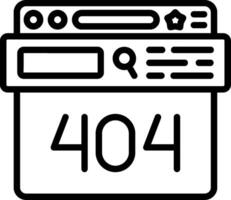 404 Error Line Icon vector
