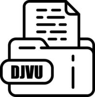 DJVU File Icon vector