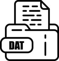 DAT File Icon vector