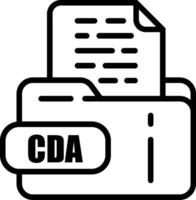 CDA File Icon vector