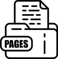 PAGES File Icon vector