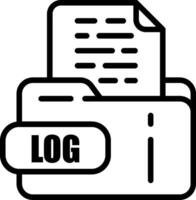 LOG File Icon vector