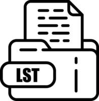LST File Icon vector